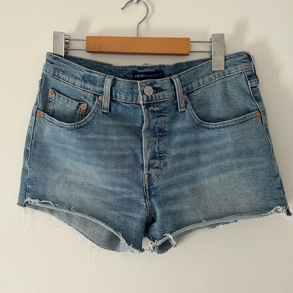 Levi’s MADE & CRAFTED 501 BLUE SHORTS WEST OF THE SUN black tab rare size 27 - Picture 7 of 13